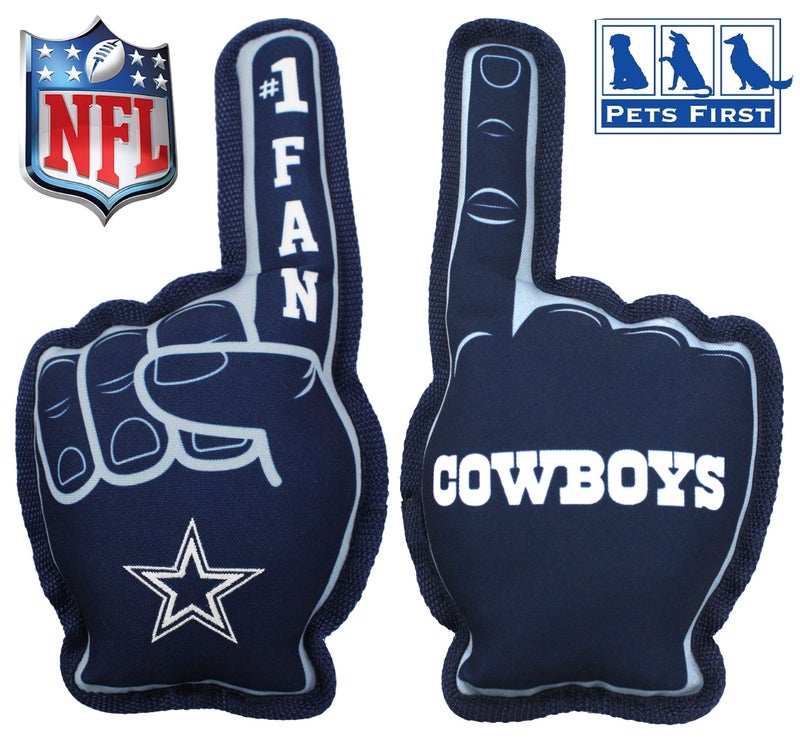 Pets First NFL Dallas Cowboys #1 Fan Toy for Dogs & Cats. Best Tough PET Toy with Inner Squeaker - Image 1